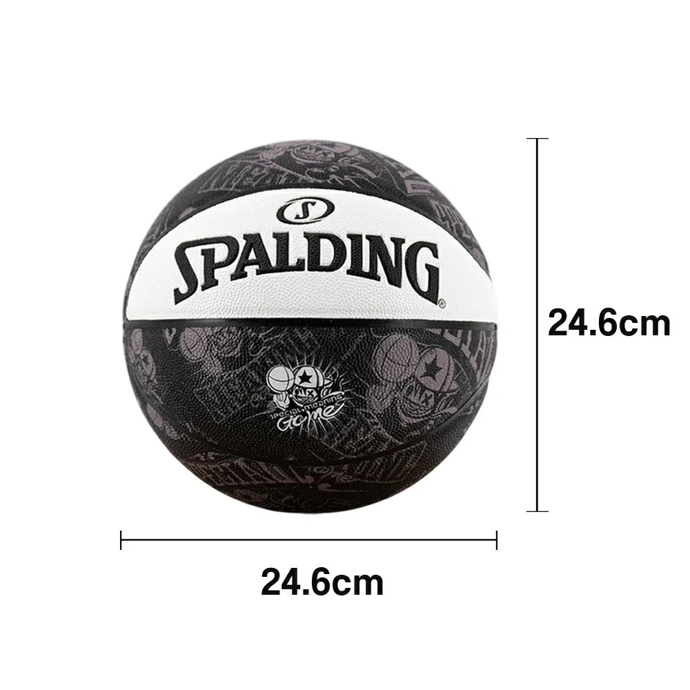 DUNK MASTER 7# Nylon Dust-Resistant Quick Basketball Rubber 77-745Y Core SPALDING Superior Grip, Winding, Authentic Foam Bounce