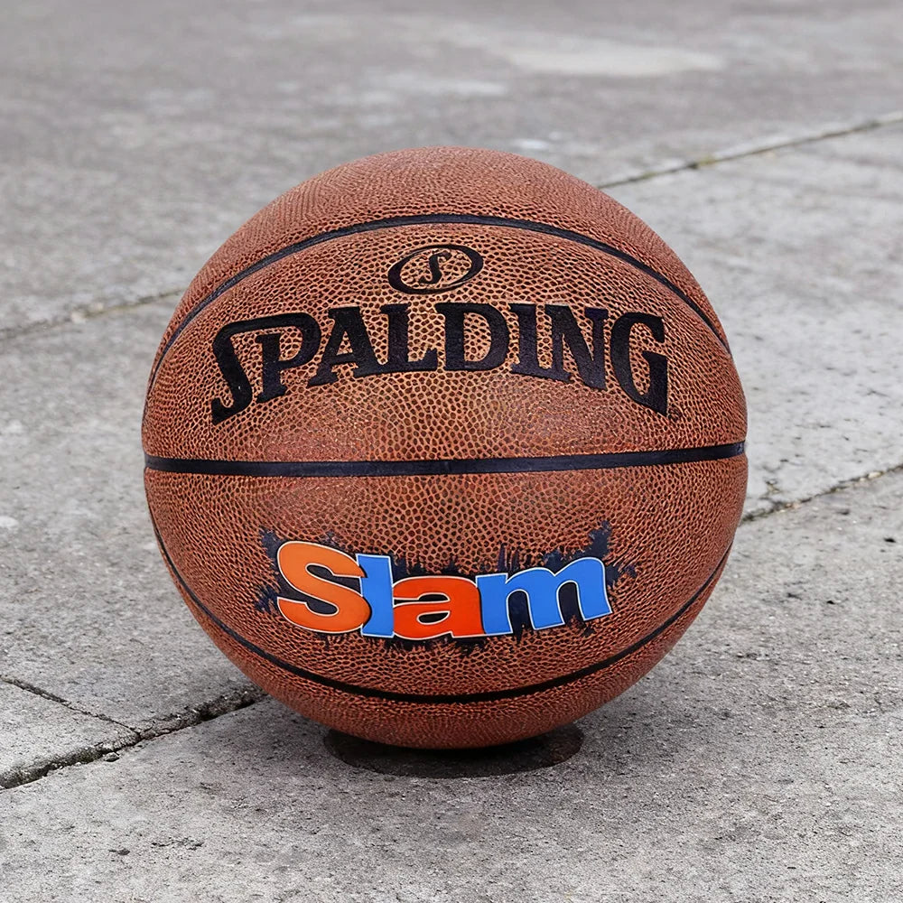 DUNK MASTER 76-886Y 7# Foam Basketball Nylon SPALDING Rubber Winding, Quick Dust-Resistant Core Grip, Authentic Superior Bounce