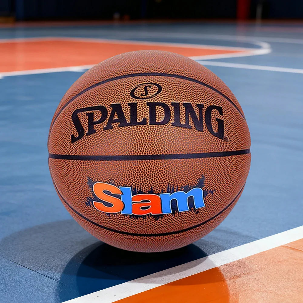 DUNK MASTER 76-886Y 7# Foam Basketball Nylon SPALDING Rubber Winding, Quick Dust-Resistant Core Grip, Authentic Superior Bounce