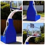 DUNK MASTER 10mm - Tempered for Height, Lift, Rim Base Backboard, Hydraulic Basketball Hoops Heavy-Duty Electric Durable Glass 3.05m Stability