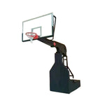 DUNK MASTER Lift, Hydraulic Basketball Tempered 3.05m Height, Competition Full-Size - Rim Glass 10mm Standard Backboard, Manual Hoops Design