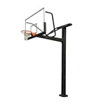 DUNK MASTER Pole - Frame, Height, Design, Alloy with Rim Tempered Hoop In-Ground 3.05m Backboard Heavy-Duty Post Basketball Aluminium Steel Single Glass Black