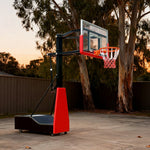 DUNK MASTER Rim, Backboard, In-Ground Tempered 1.5-3.05m Hoop Glass Basketball to Adjustable Kids Adults