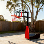 DUNK MASTER Rim, Backboard, In-Ground Tempered 1.5-3.05m Hoop Glass Basketball to Adjustable Kids Adults