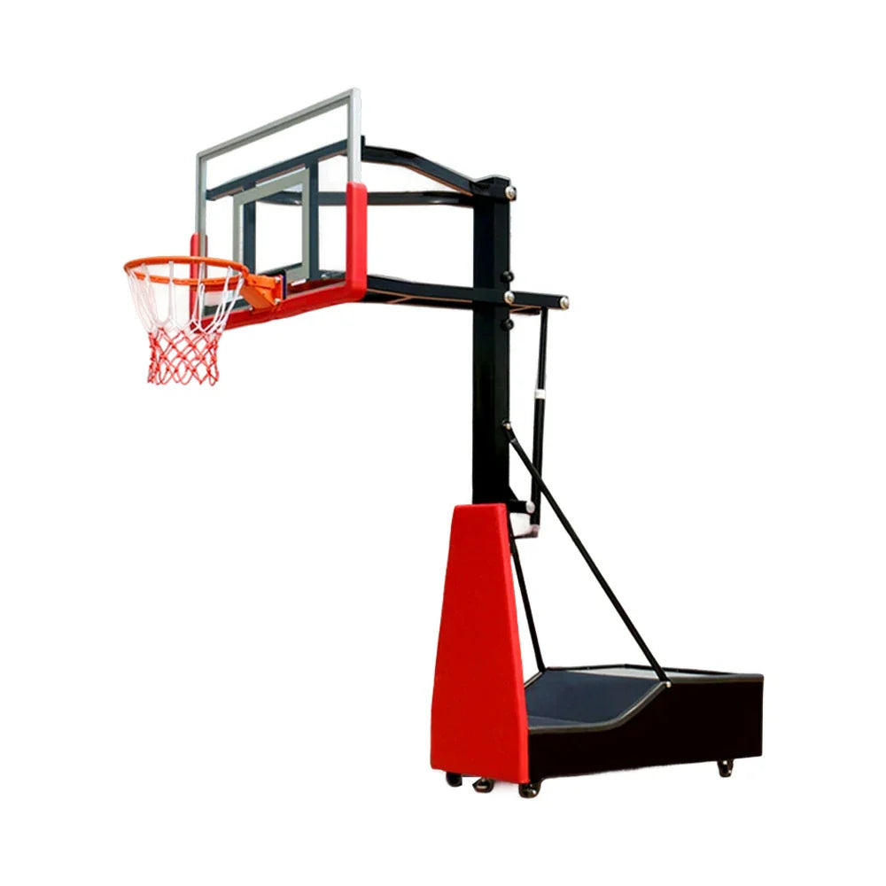 DUNK MASTER Rim, Backboard, In-Ground Tempered 1.5-3.05m Hoop Glass Basketball to Adjustable Kids Adults