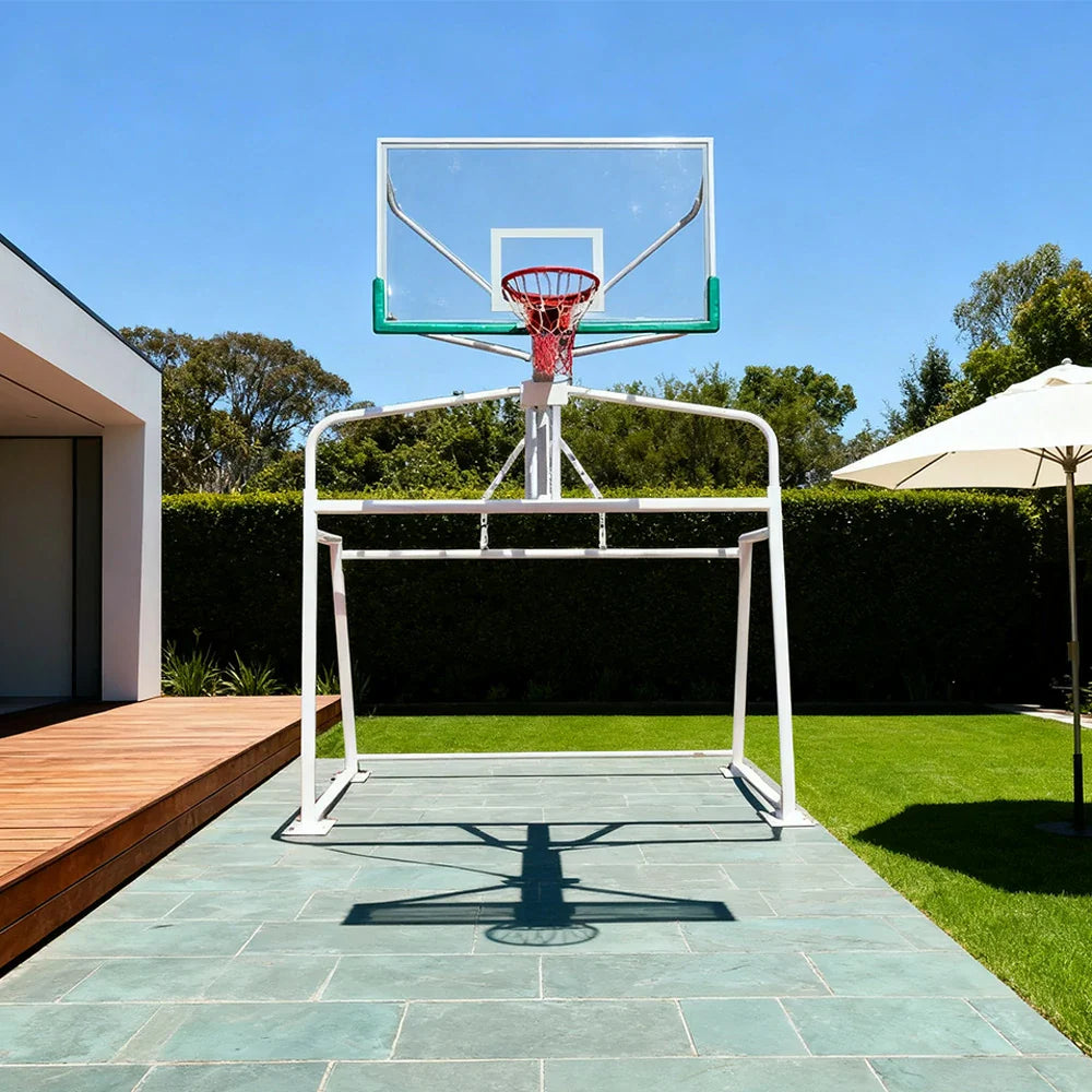DUNK MASTER x 1.8m - x Steel, Basketball Double-Spring Combo 1.05m Rim, Soccer 300cm Frame, Tempered 200cm Backboard, Goal Glass Soccer Rust-Resistant