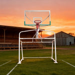 DUNK MASTER x 1.8m - x Steel, Basketball Double-Spring Combo 1.05m Rim, Soccer 300cm Frame, Tempered 200cm Backboard, Goal Glass Soccer Rust-Resistant