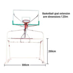DUNK MASTER x 1.8m - x Steel, Basketball Double-Spring Combo 1.05m Rim, Soccer 300cm Frame, Tempered 200cm Backboard, Goal Glass Soccer Rust-Resistant