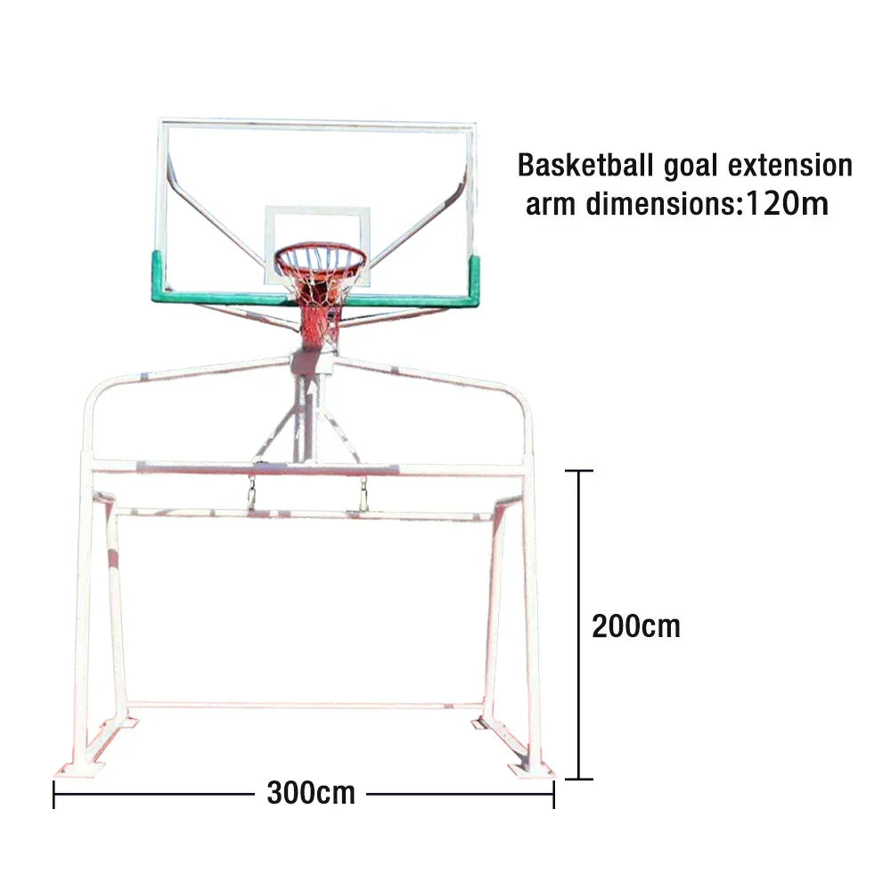 DUNK MASTER x 1.8m - x Steel, Basketball Double-Spring Combo 1.05m Rim, Soccer 300cm Frame, Tempered 200cm Backboard, Goal Glass Soccer Rust-Resistant