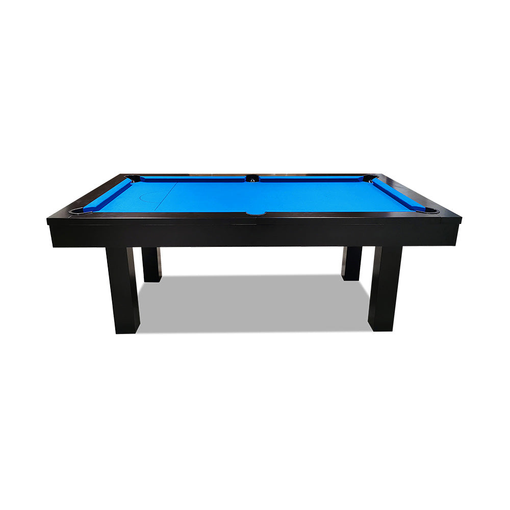 QUESLA 7FT - Billiard /Dining Pool Luxurious Slate Table / Accessories Black Free Frame