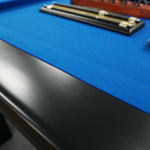 QUESLA 7FT - Billiard /Dining Pool Luxurious Slate Table / Accessories Black Free Frame
