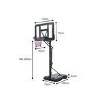 DUNK MASTER Hoop System Portable Stand M020PL Basketball Basketball Ring Ironman