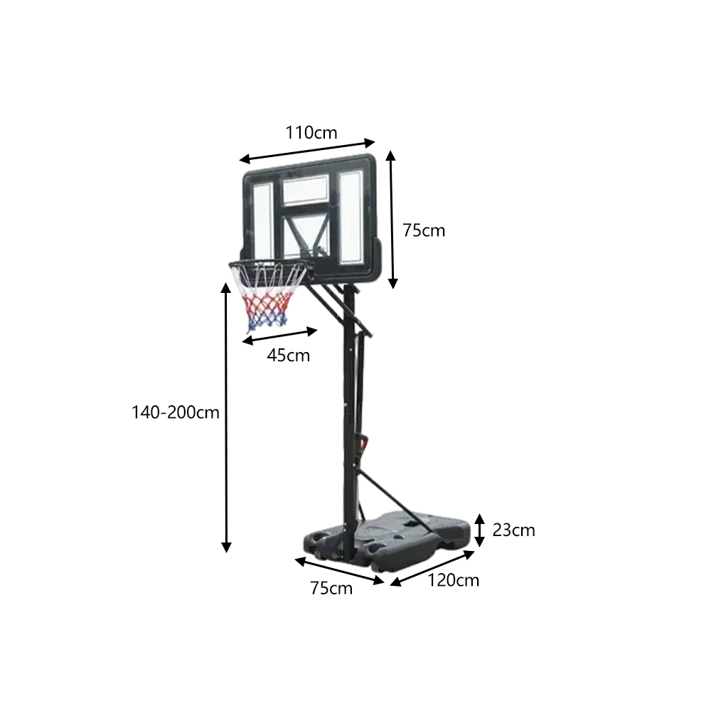 DUNK MASTER Hoop System Portable Stand M020PL Basketball Basketball Ring Ironman