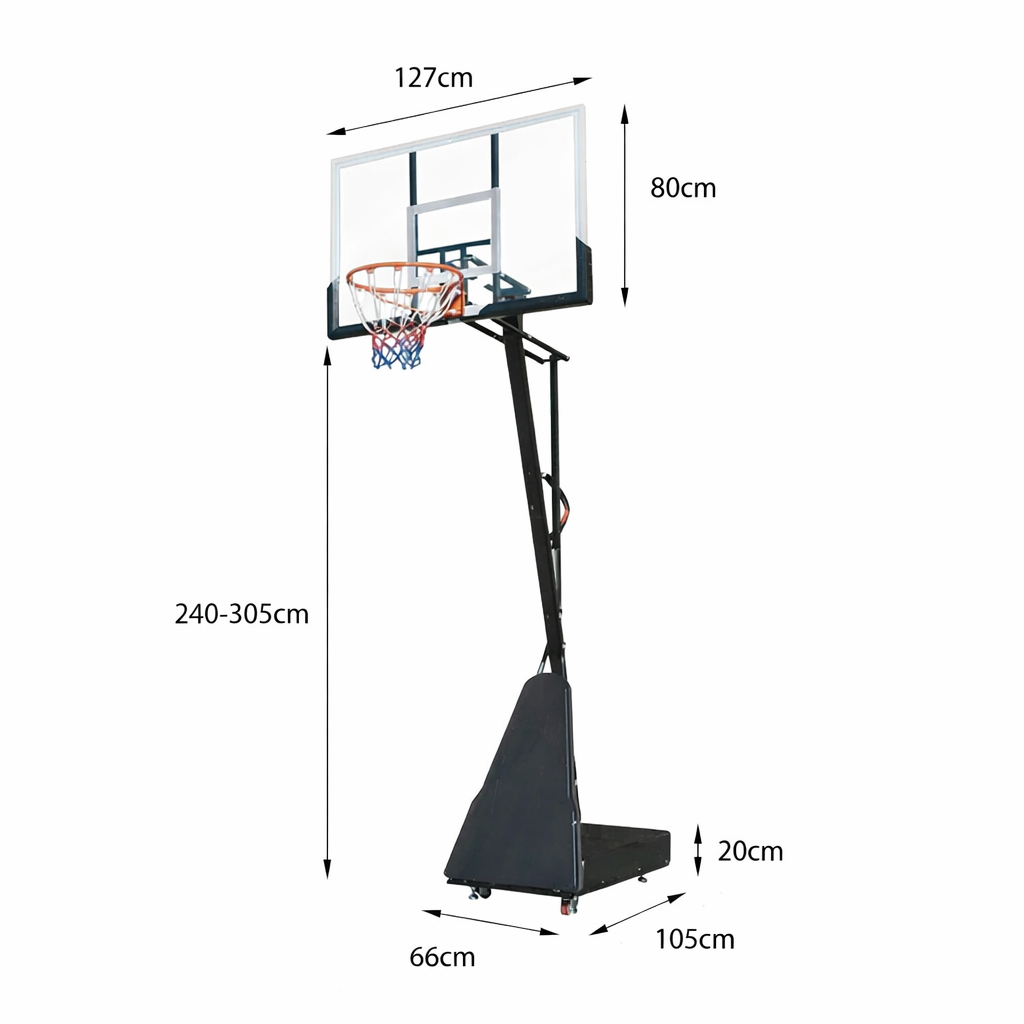 DUNK MASTER Basketball Portable Ring Hoop M024S Stand System Basketball Ironman