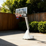 DUNK MASTER M028 Basketball System Portable Basketball Stand Ring Hoop Ironman - White