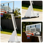 DUNK MASTER M028 Basketball System Portable Basketball Stand Ring Hoop Ironman - White