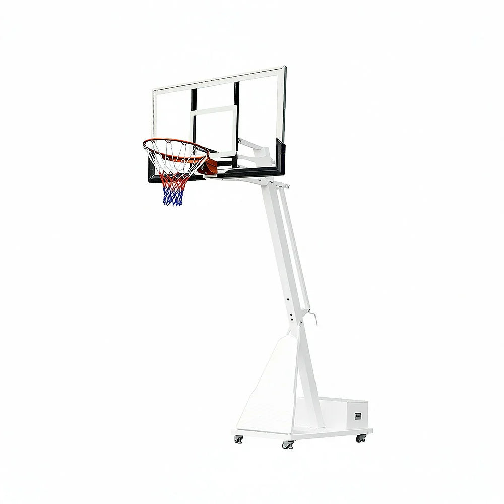 DUNK MASTER M028 Basketball System Portable Basketball Stand Ring Hoop Ironman - White