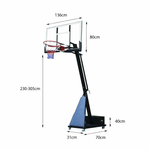 DUNK MASTER Ring Hoop System Portable Stand Basketball M028 Basketball Ironman