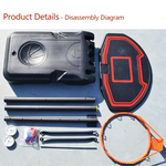 DUNK MASTER Basketball System Ring Hoop Basketball Stand Portable PLINC Ironman