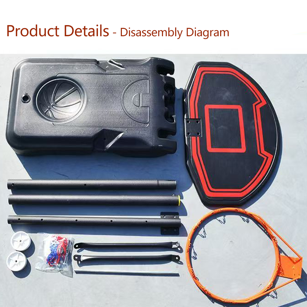 DUNK MASTER Basketball System Ring Hoop Basketball Stand Portable PLINC Ironman