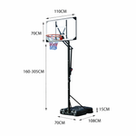 DUNK MASTER Basketball System Portable Ring Stand ACE1401 Basketball Hoop Ironman