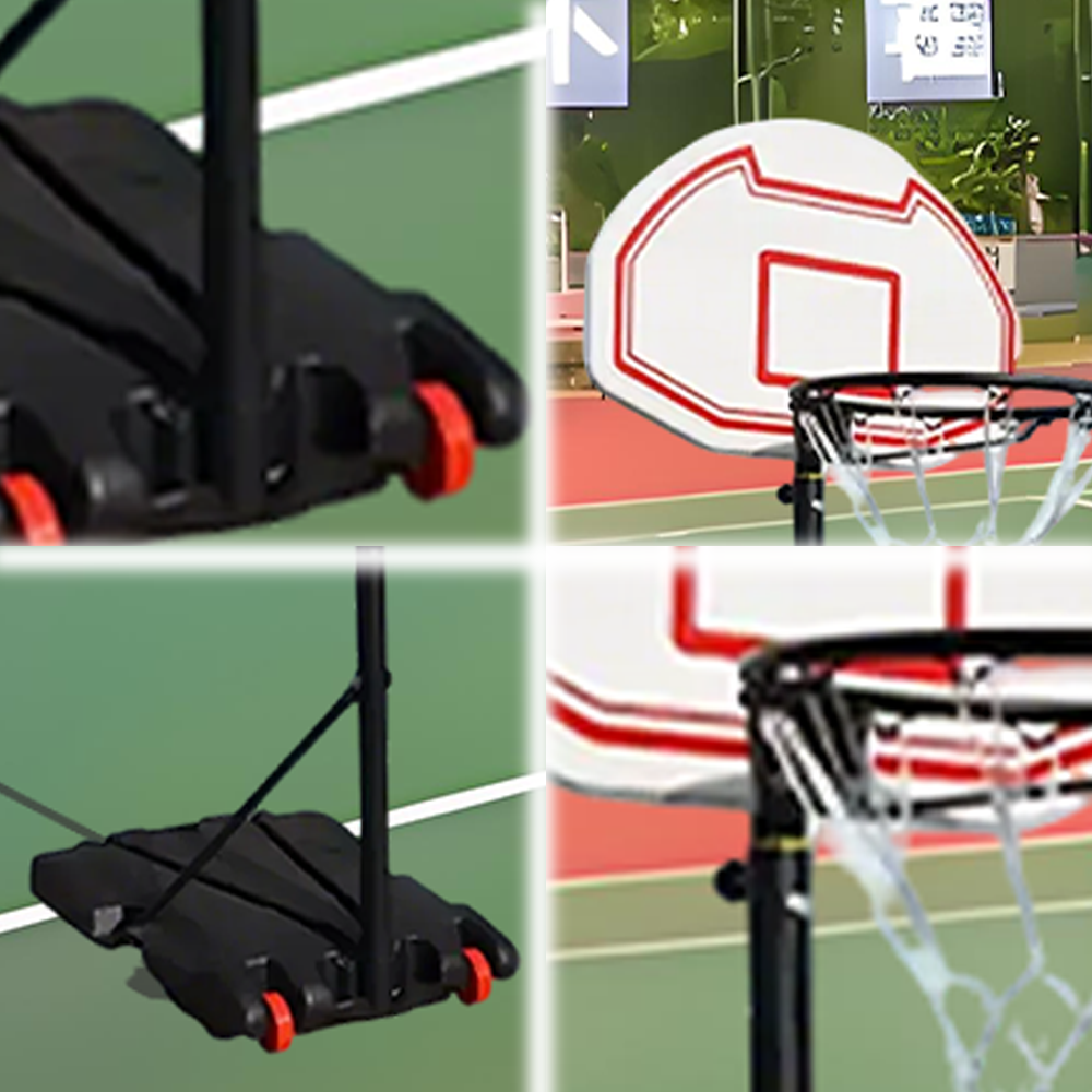 DUNK MASTER Stand Hoop System Portable Basketball M018Y Ring Basketball Ironman