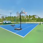 DUNK MASTER Stand Portable Basketball Ring Basketball System M021 Hoop Ironman