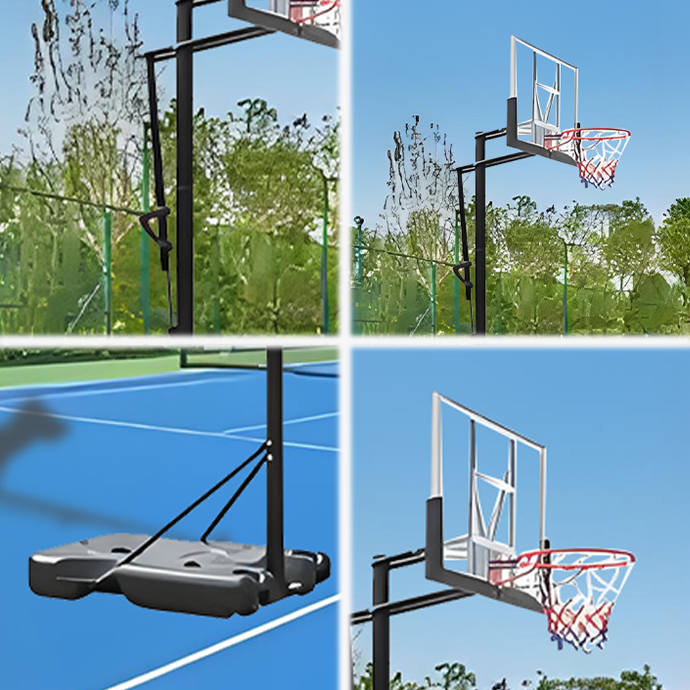 DUNK MASTER Stand Portable Basketball Ring Basketball System M021 Hoop Ironman