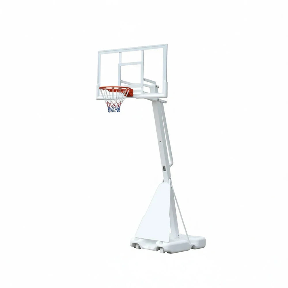 DUNK MASTER M027 Basketball System Portable Basketball Stand Ring Hoop Ironman - White