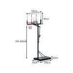 DUNK MASTER Portable System Basketball Basketball Hoop M042 Stand Ring Ironman