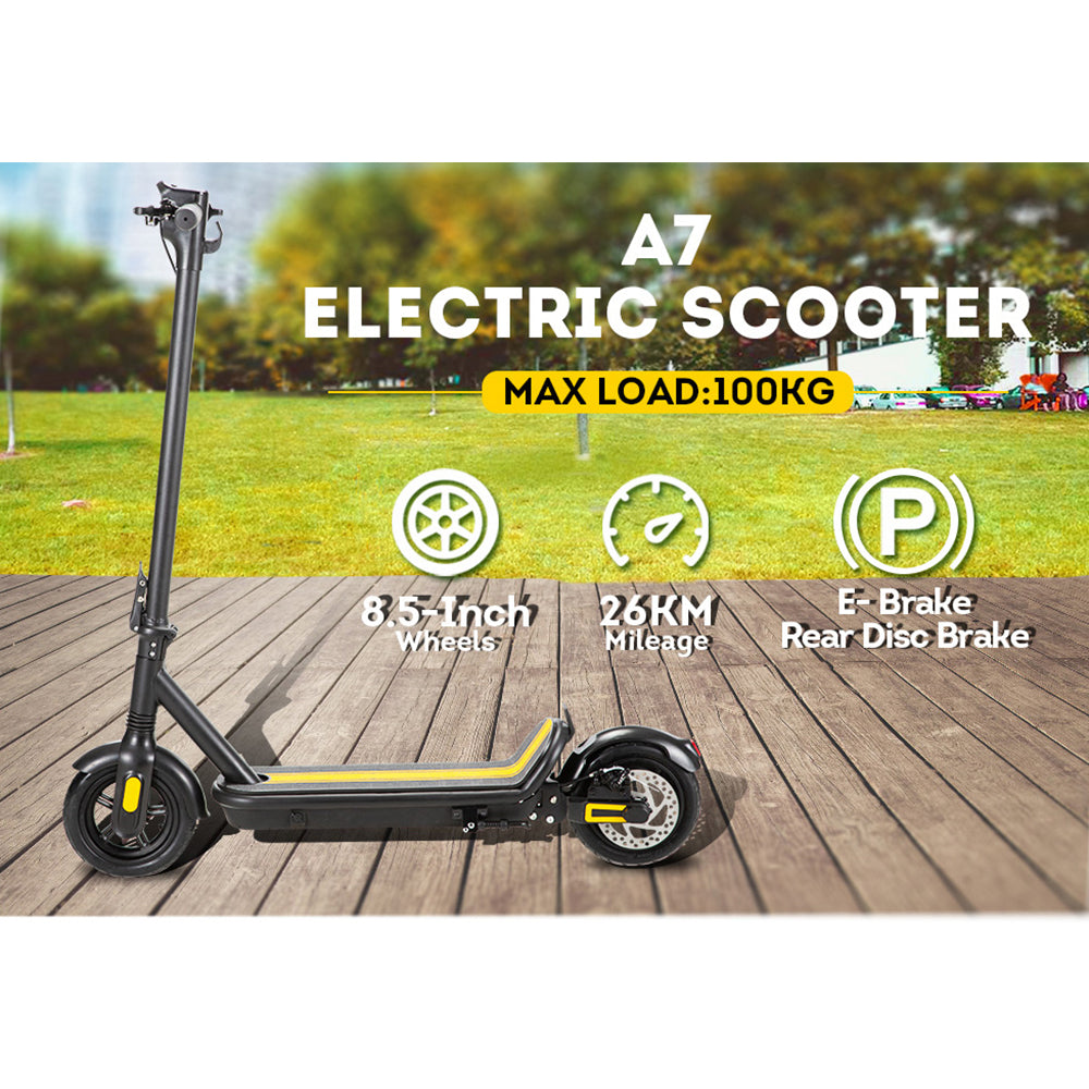 GLIDER 350W Scooter Motorised A7 36V Adult Scooter Riding Foldable Electric Black