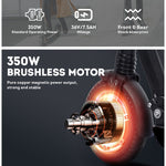 GLIDER 350W Scooter Motorised A7 36V Adult Scooter Riding Foldable Electric Black