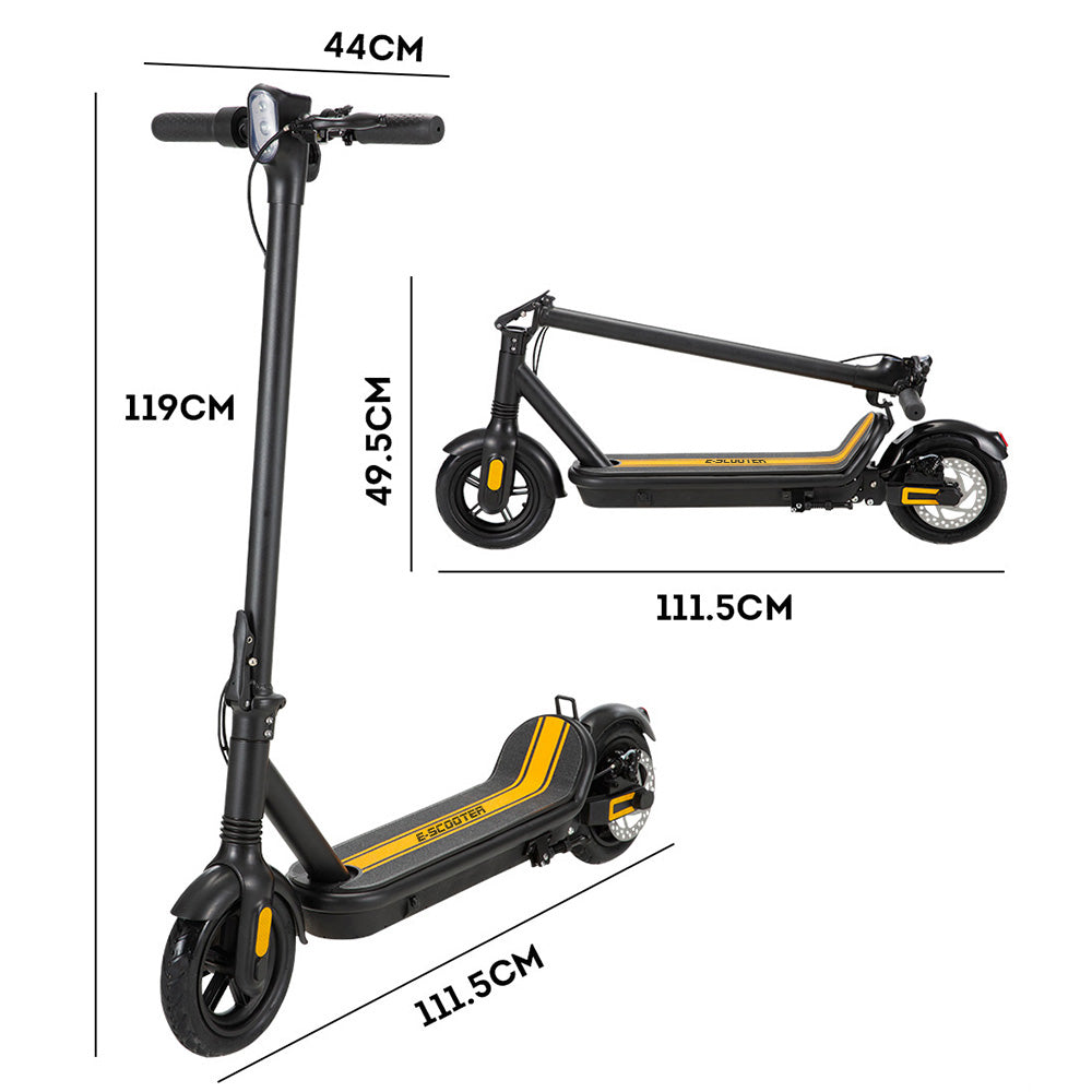 GLIDER 350W Scooter Motorised A7 36V Adult Scooter Riding Foldable Electric Black