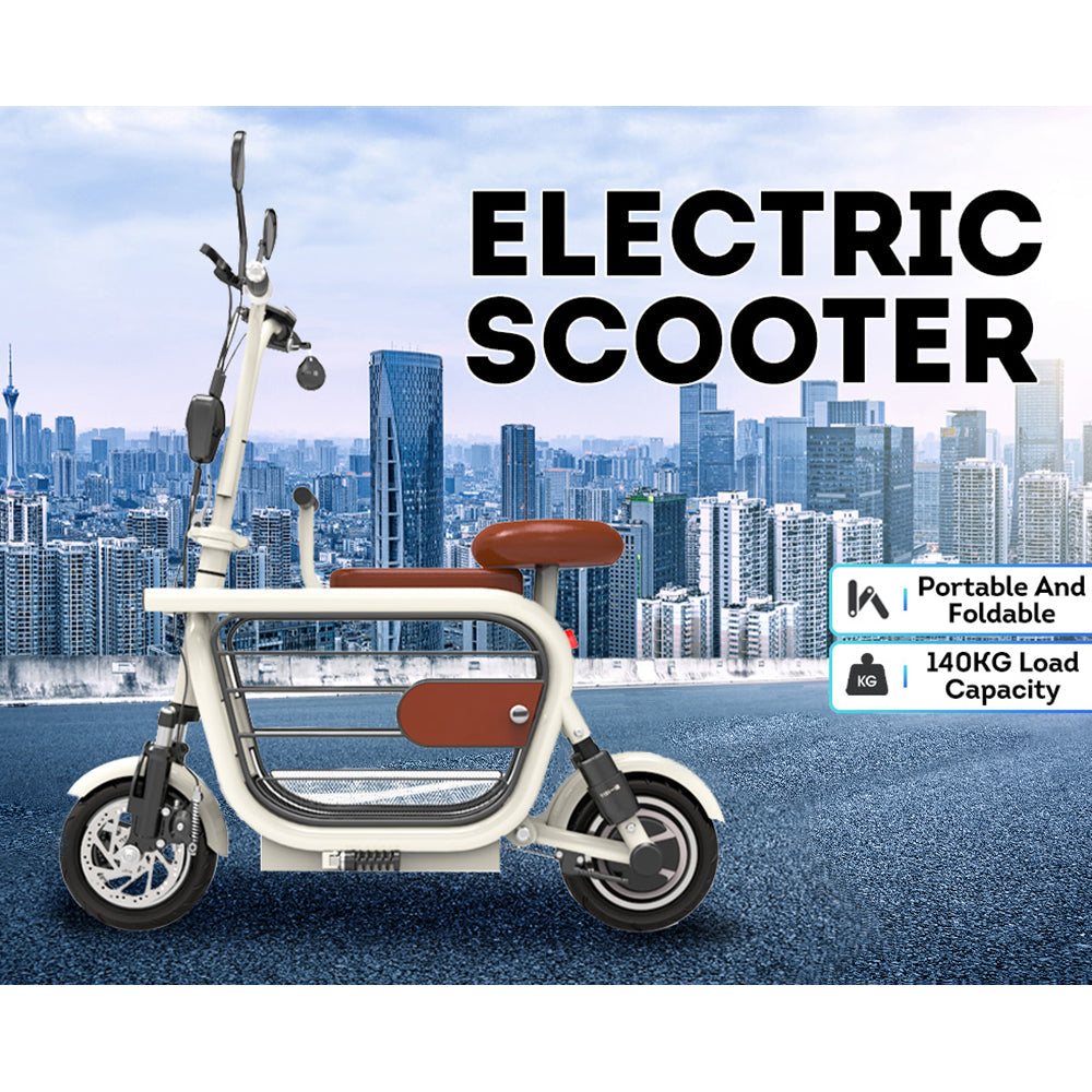GLIDER DD1 USB 500W 13Ah Scooter Large Baby Foldable Storage Electric 11-inch W/ Capacity 48V Charger Seat