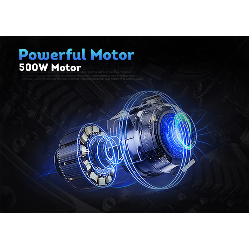 GLIDER DD1 USB 500W 13Ah Scooter Large Baby Foldable Storage Electric 11-inch W/ Capacity 48V Charger Seat