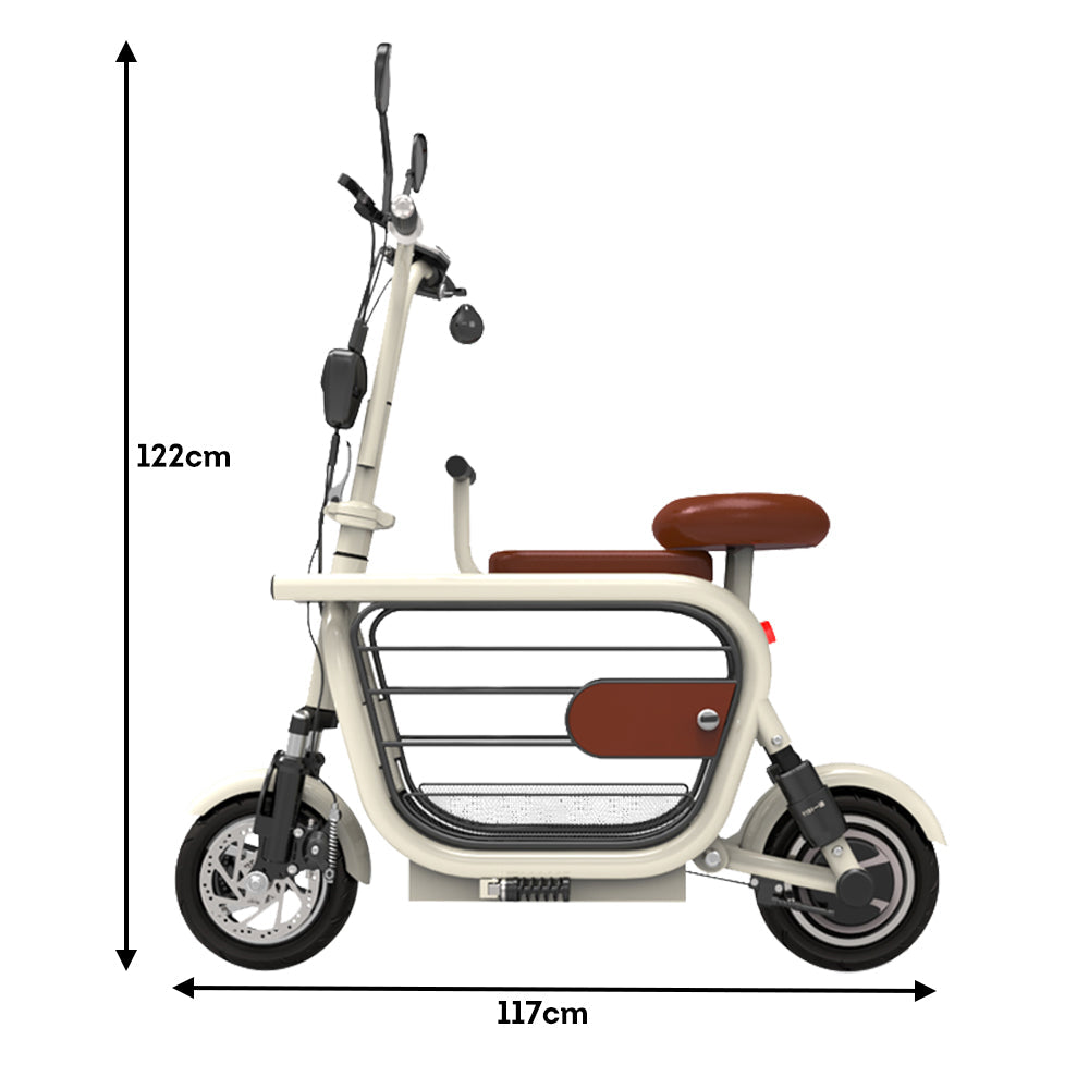 GLIDER DD1 USB 500W 13Ah Scooter Large Baby Foldable Storage Electric 11-inch W/ Capacity 48V Charger Seat