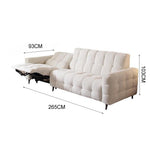 LUXORA FC1026 Electric 265cm Frame Fabric Wood Length Solid Corduroy Sofa