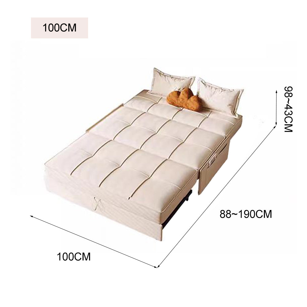 LUXORA FC1040 Solid Frame 100/120/135/150cm Sofa Wood Sofa Steel Bed