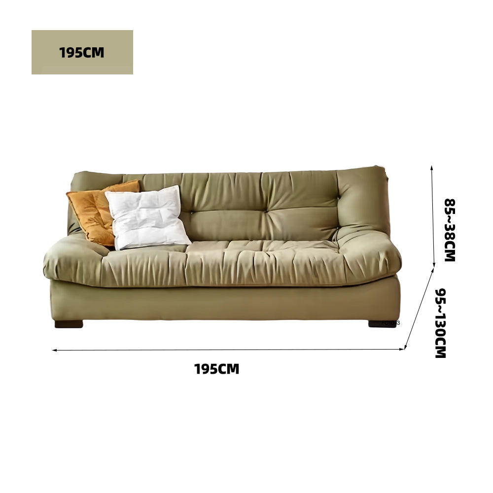 LUXORA FC1043 195/240cm Sofa Cotton Down Plush Solid Feathers Filling Sofa Wood and Bed
