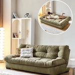LUXORA FC1043 195/240cm Sofa Cotton Down Plush Solid Feathers Filling Sofa Wood and Bed