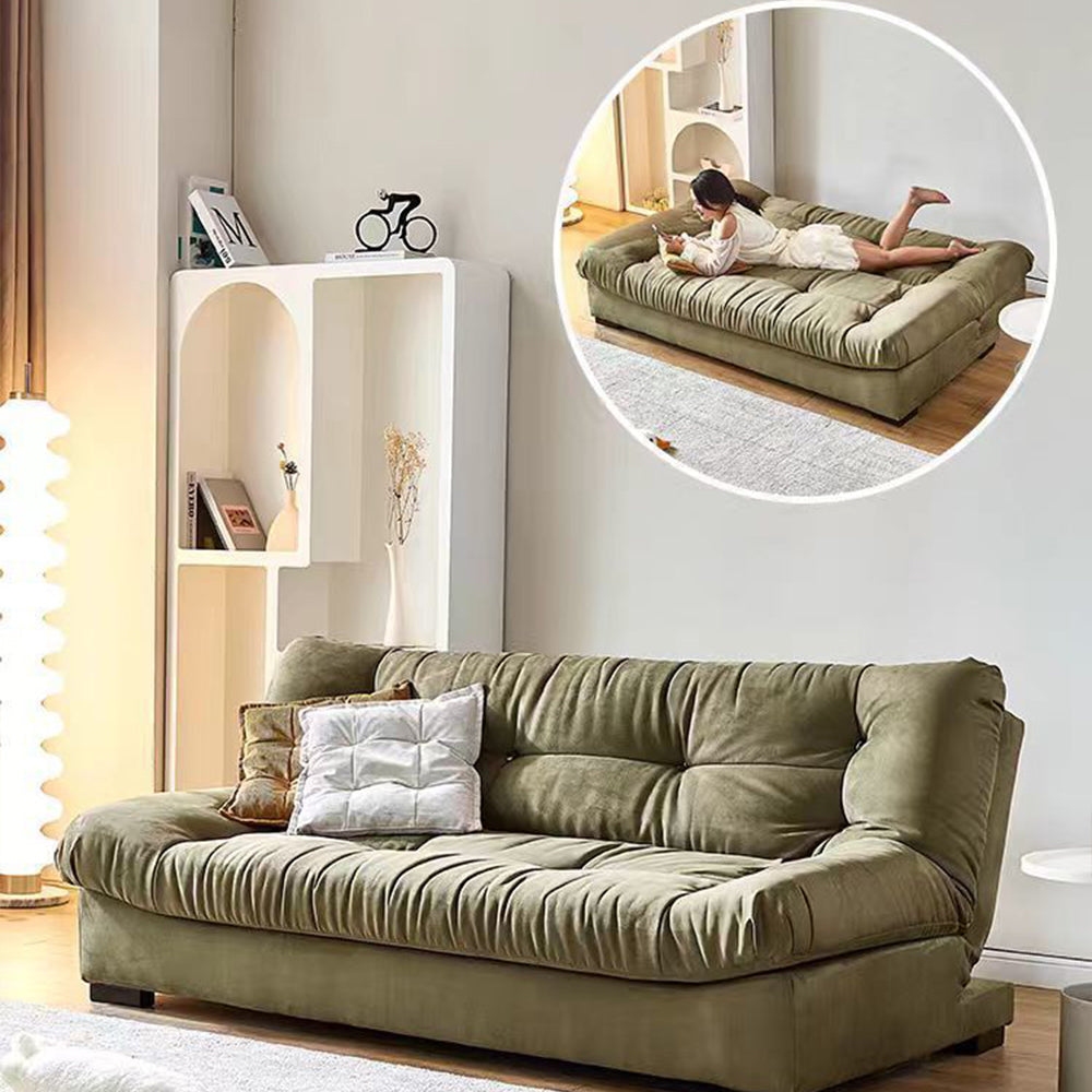 LUXORA FC1043 195/240cm Sofa Cotton Down Plush Solid Feathers Filling Sofa Wood and Bed