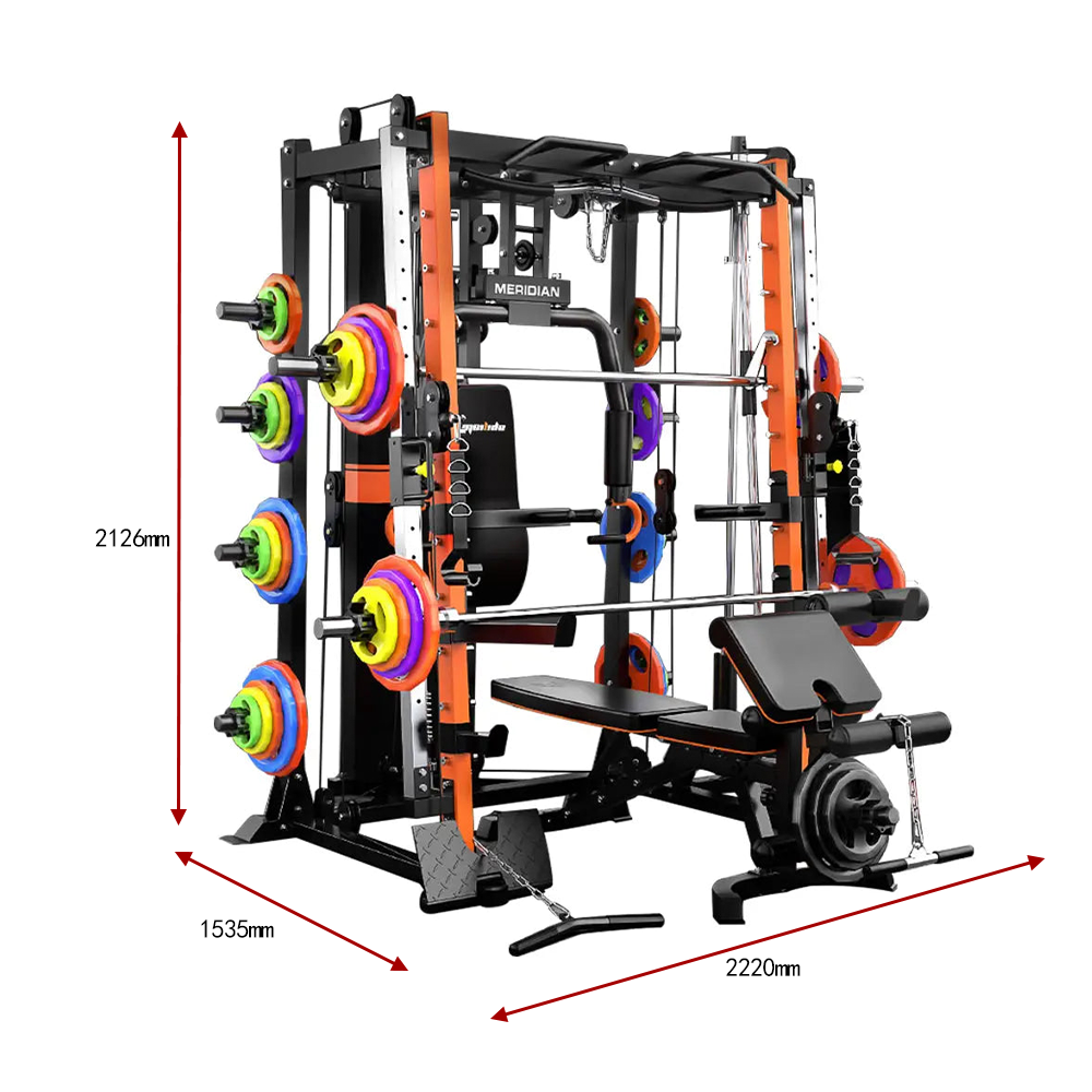 MERIDIAN Q8 Rack Smith Multi-functional Gym Weight Home Bar Pull-Up Equipment Train Squat Machine