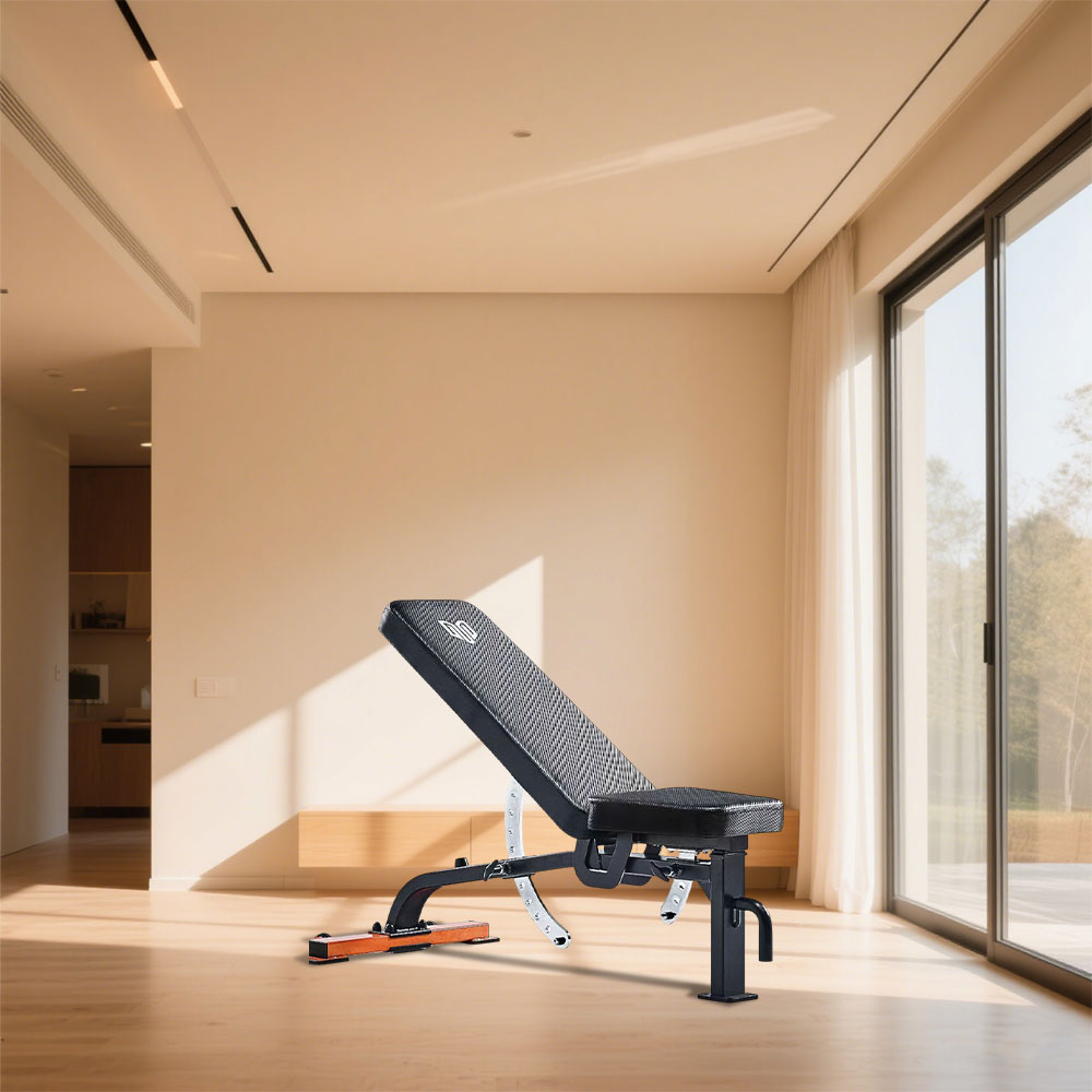 MERIDIAN B5 Home - Thick Dumbbell Bench Rollers Fitness Home Press Pipes Gear 134.6cm Heavy Front Duty Gym