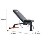 MERIDIAN B5 Home - Thick Dumbbell Bench Rollers Fitness Home Press Pipes Gear 134.6cm Heavy Front Duty Gym