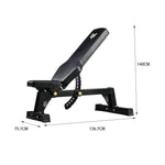 MERIDIAN B7 Design, Front - Adjustable Tank-Level Capacity, Load Commercial-Grade Bench Steel Gym Home 75x75mm Frame, 800kg with Dumbbell Heavy-Duty Rollers