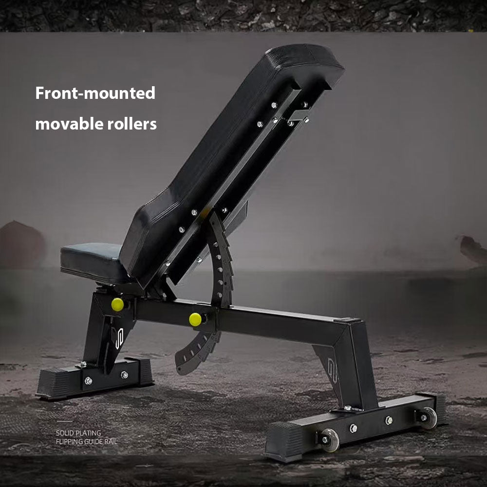 MERIDIAN B7 Design, Front - Adjustable Tank-Level Capacity, Load Commercial-Grade Bench Steel Gym Home 75x75mm Frame, 800kg with Dumbbell Heavy-Duty Rollers