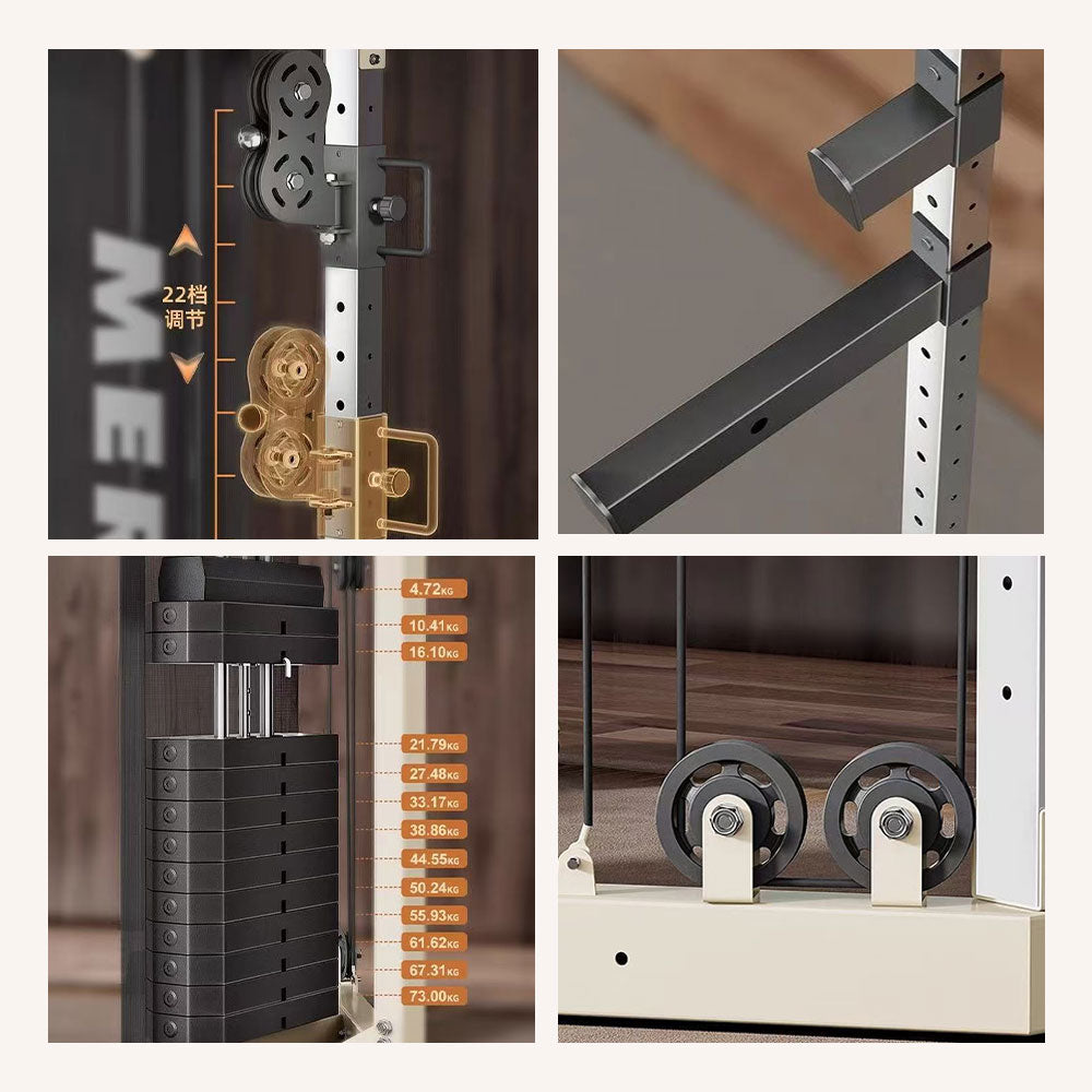 MERIDIAN C3 Multi-Functional Power Home Home Smith Stable Structure Gym Training Rack Squat Steel Machine