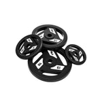 MERIDIAN D5 All-Iron Three-Hole Home Strength Barbell Large 2.5/5/10/15KG Grip with Black for Rubber-Coated Plates Training Colorful Gym
