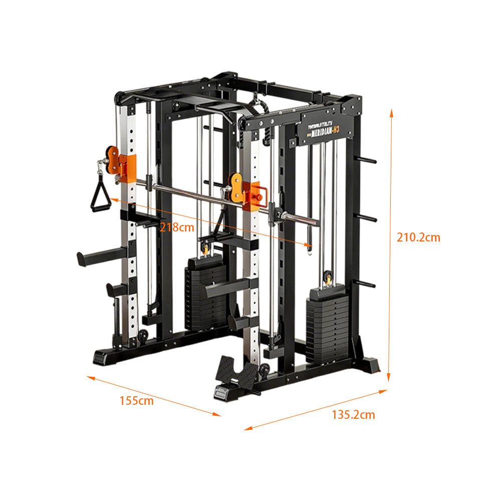MERIDIAN H3 Training Home Home 146 Structure Squat Power Smith Steel Stable Gym Multi-Functional Rack Machine