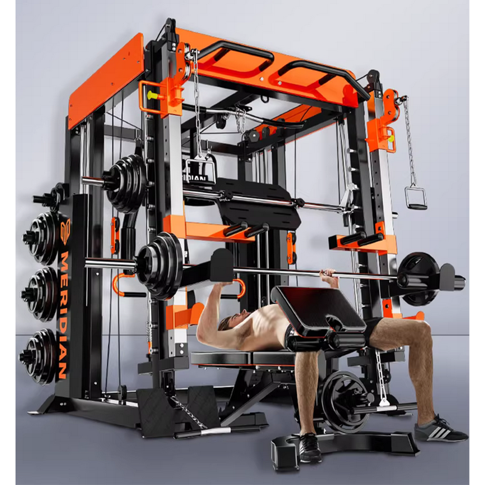 MERIDIAN Q9 Smith Function Home Smith Equipment Power Gantry Rack Multi Cage Gym Weight Machine Crane Train Squat Machine